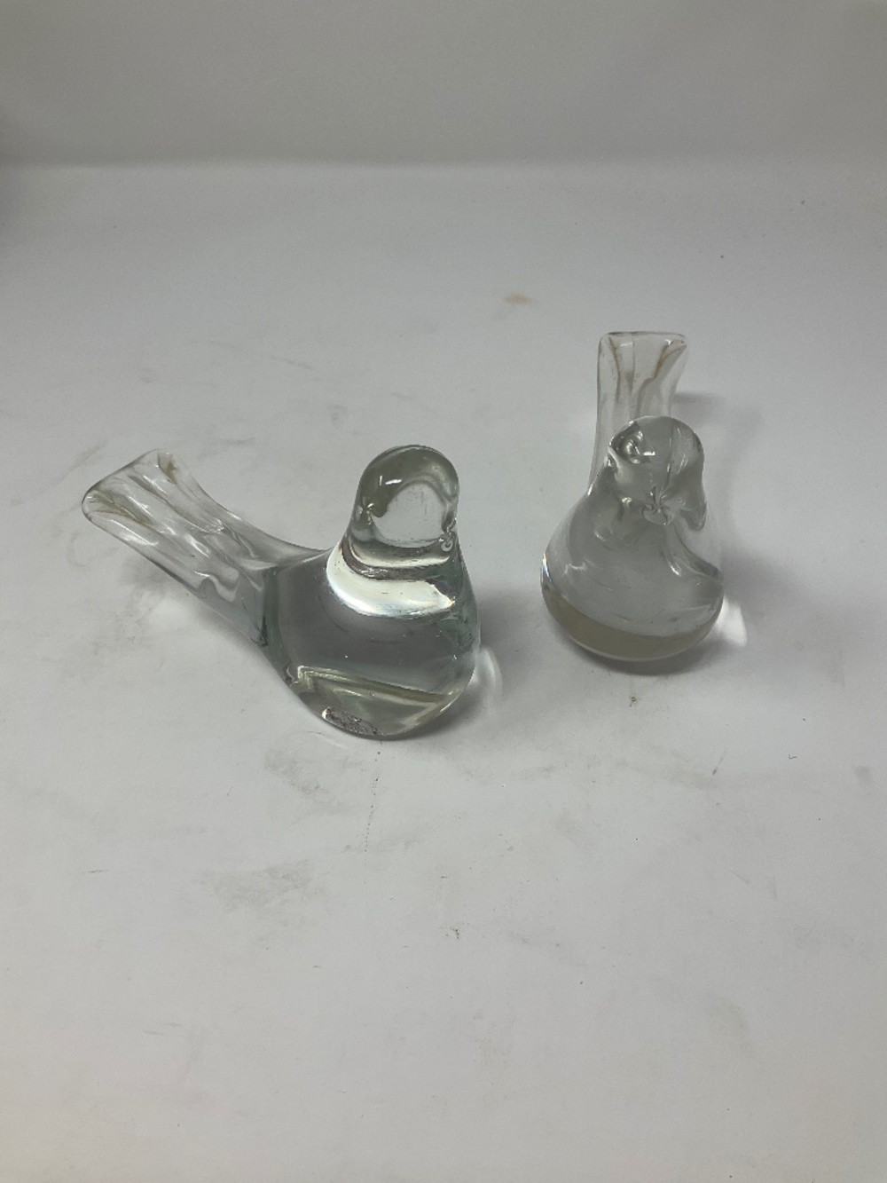 Glass birds hand blown.  H304